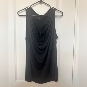 Worthington Black Tank Top Cowl Neck XL